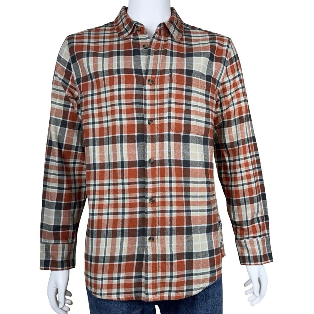 Eddie Bauer Mens Medium Shirt Plaid Flannel Button Down Long Sleeve Cotton New